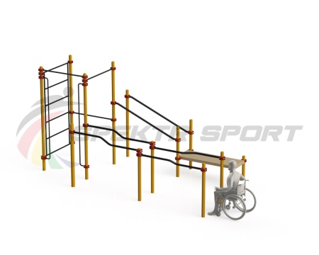 Купить Спортивный комплекс для инвалидов-колясочников WRK-D16_76mm в Воркуте 